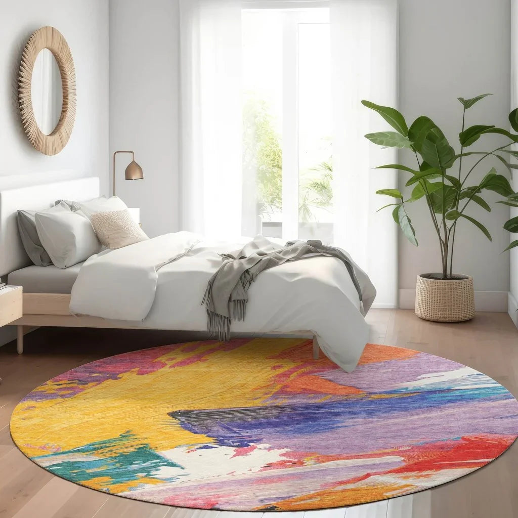 Daryah Gold Washable Indoor - Outdoor Rug - LOOMLAN - LOOMLAN Rugs - Outdoor Rugs