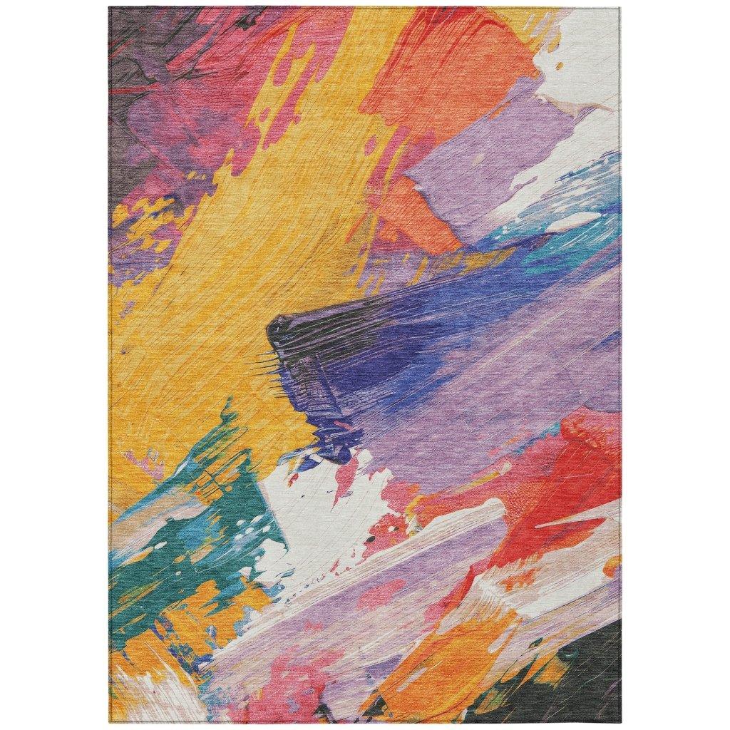 Daryah Gold Washable Indoor - Outdoor Rug - LOOMLAN - LOOMLAN Rugs - Outdoor Rugs