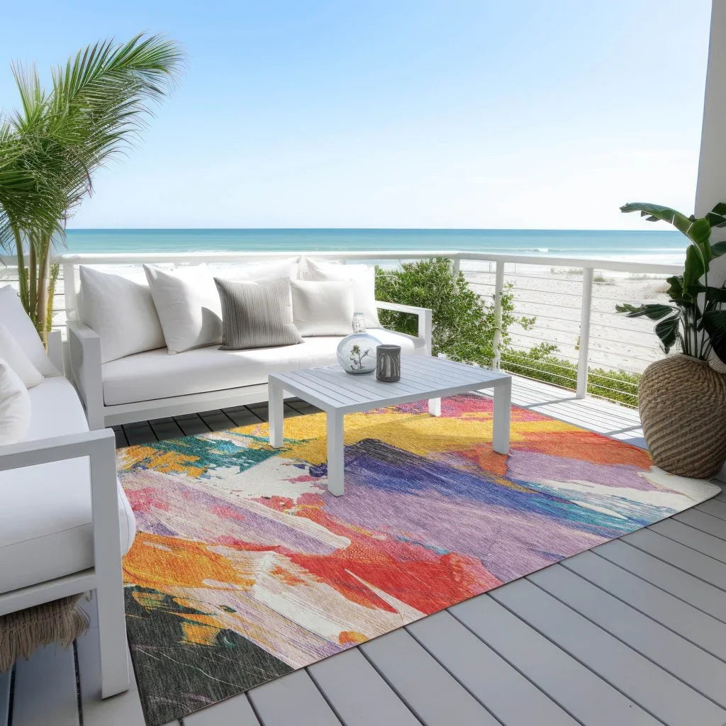 Daryah Gold Washable Indoor - Outdoor Rug - LOOMLAN - LOOMLAN Rugs - Outdoor Rugs
