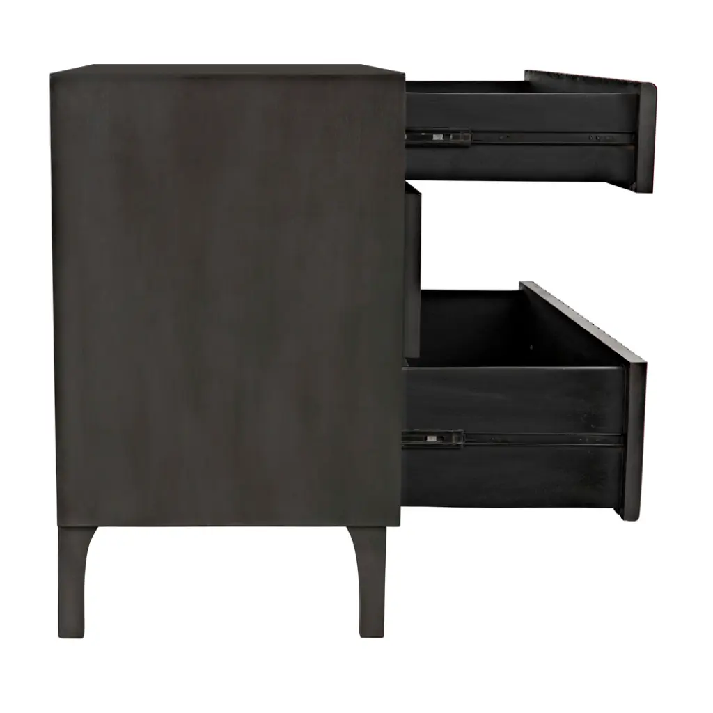 Daryl Three Drawers Wood Dresser