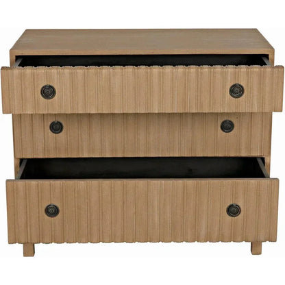 Daryl Three Drawers Wood Dresser