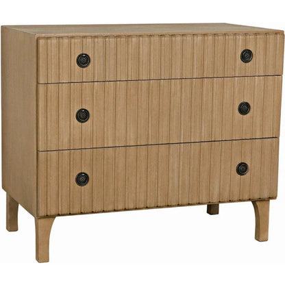 Daryl Three Drawers Wood Dresser