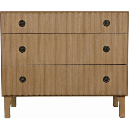 Daryl Three Drawers Wood Dresser