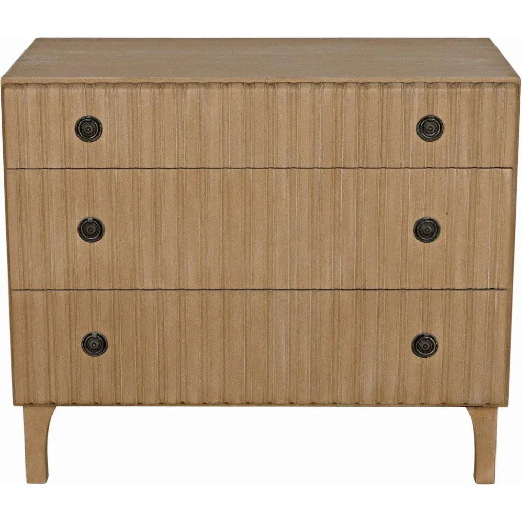Daryl Three Drawers Wood Dresser