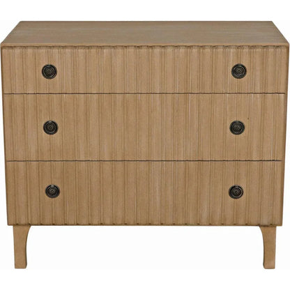 Daryl Three Drawers Wood Dresser