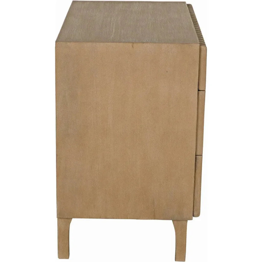 Daryl Three Drawers Wood Dresser