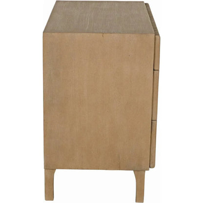 Daryl Three Drawers Wood Dresser