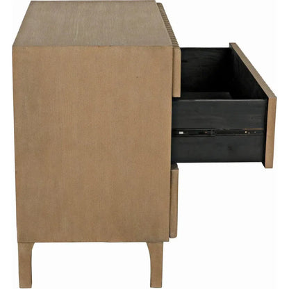 Daryl Three Drawers Wood Dresser