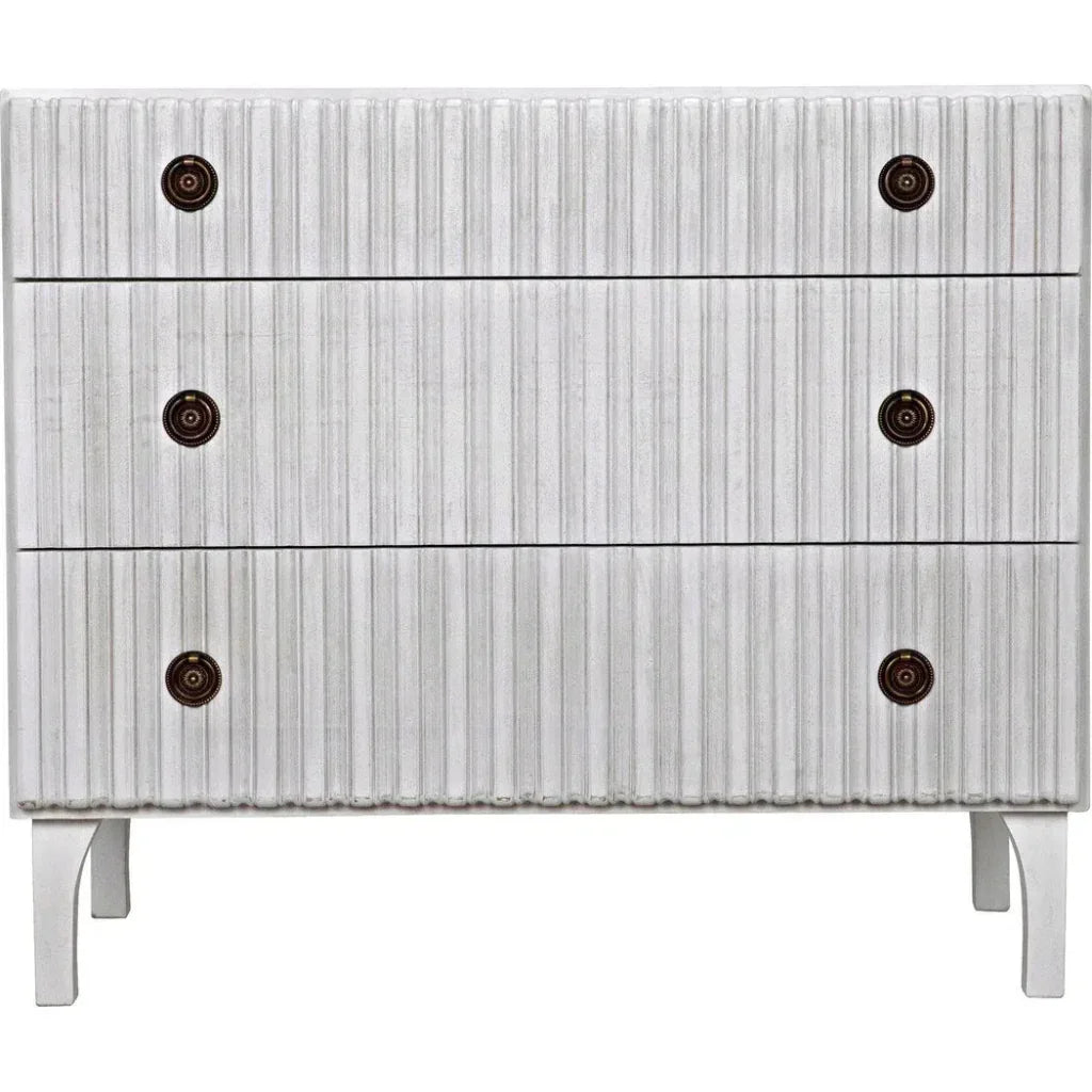 Daryl Three Drawers Wood Dresser