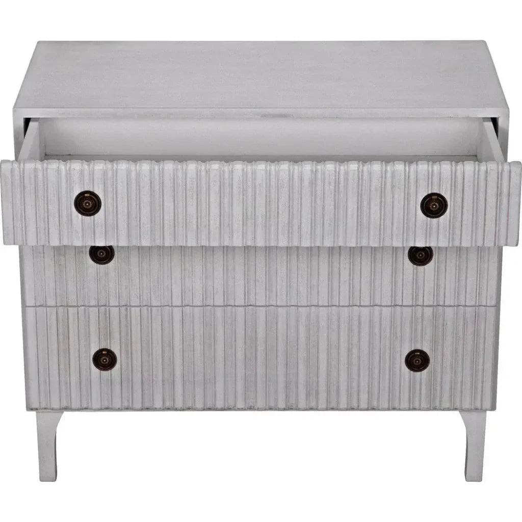 Daryl Three Drawers Wood Dresser