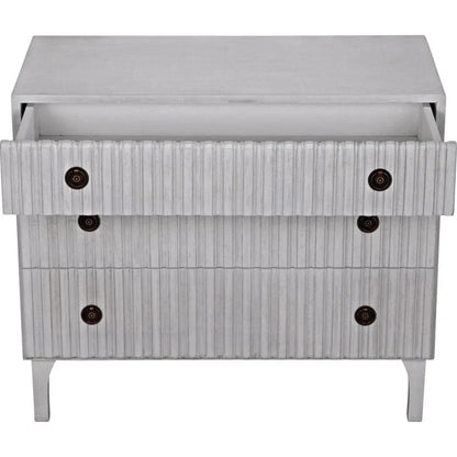 Daryl Three Drawers Wood Dresser