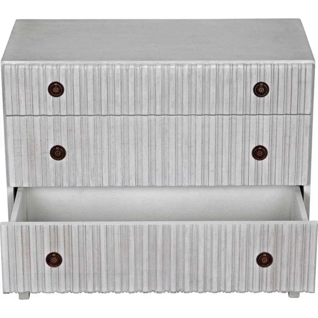 Daryl Three Drawers Wood Dresser