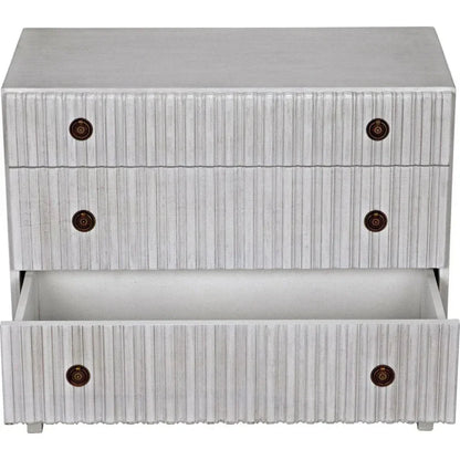 Daryl Three Drawers Wood Dresser