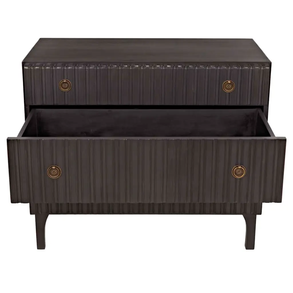 Daryl Three Drawers Wood Dresser