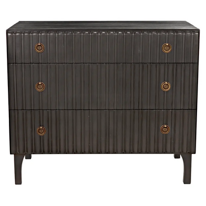 Daryl Three Drawers Wood Dresser