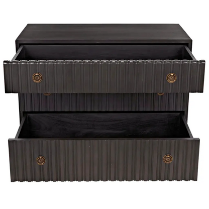 Daryl Three Drawers Wood Dresser