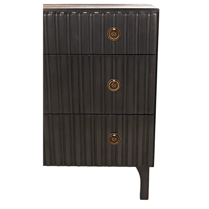 Daryl Three Drawers Wood Dresser