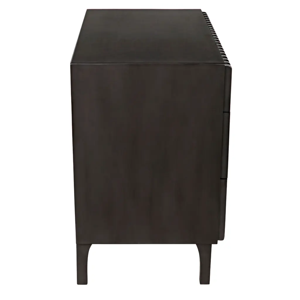 Daryl Three Drawers Wood Dresser