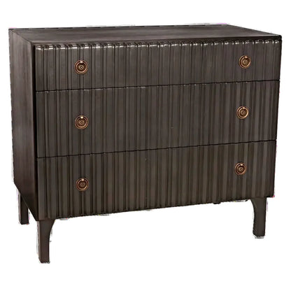 Daryl Three Drawers Wood Dresser