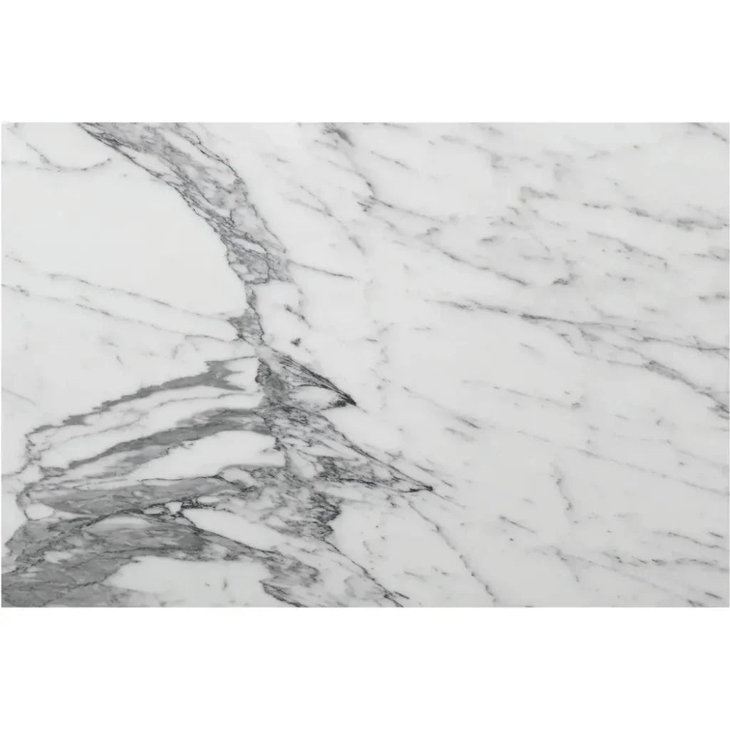 Dash White Marble & Wood Square Accent Table - LOOMLAN - Moe's Home - Side Tables