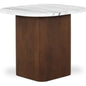 Dash White Marble & Wood Square Accent Table - LOOMLAN - Moe's Home - Side Tables