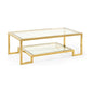 Dasher Glass Shelve Rectangular Cocktail Table - LOOMLAN - Chelsea House - Coffee Tables