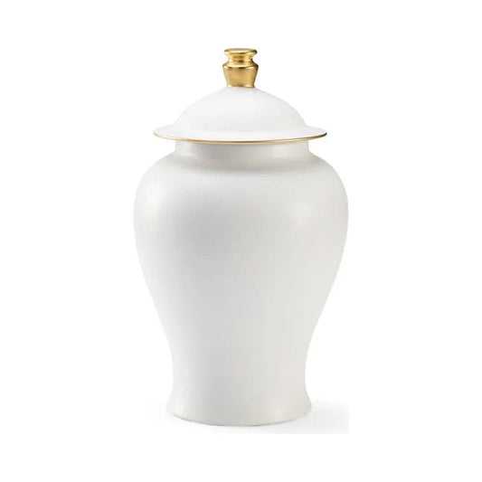 Datong White Ceramic Vase - LOOMLAN - Chelsea House - Vases & Jars