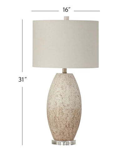Dauphin White Concrete Table Lamp - LOOMLAN - Bassett Mirror - Table Lamps
