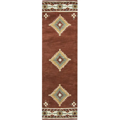 Daus Rust Round Area Rugs For Dining Room - LOOMLAN - LOOMLAN - Area Rugs