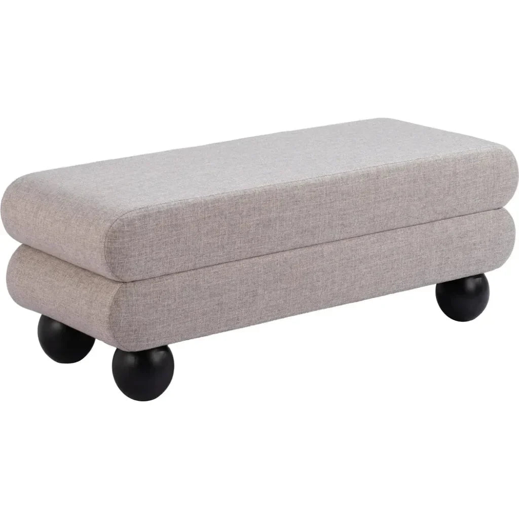 Davao Bench Gray - LOOMLAN - Zuo Modern - Bedroom Benches