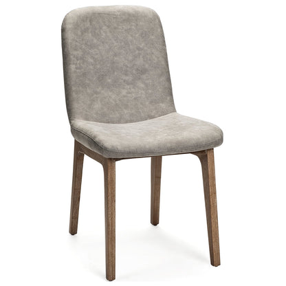 David Fabric Wrap Armless Dining Chair (Set of 2)