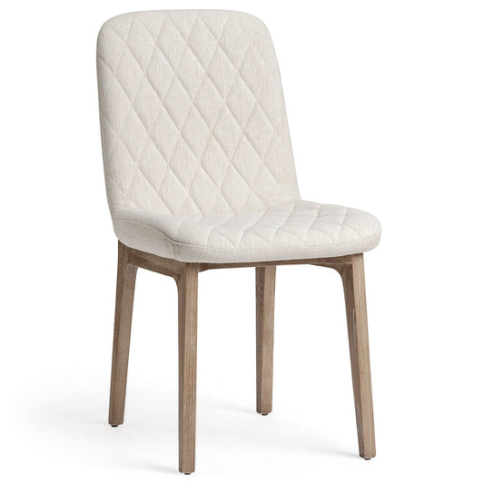 David Fabric Wrap Armless Dining Chair (Set of 2)