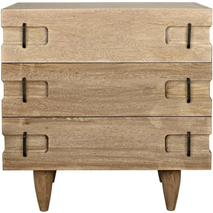 David Three Drawers Side Table