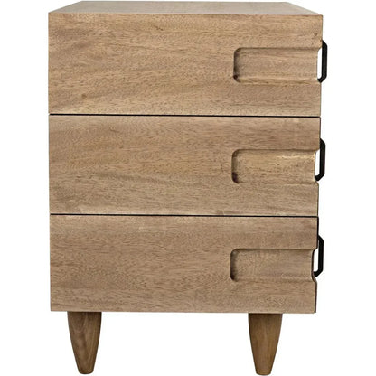 David Three Drawers Side Table