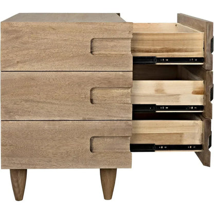David Three Drawers Side Table