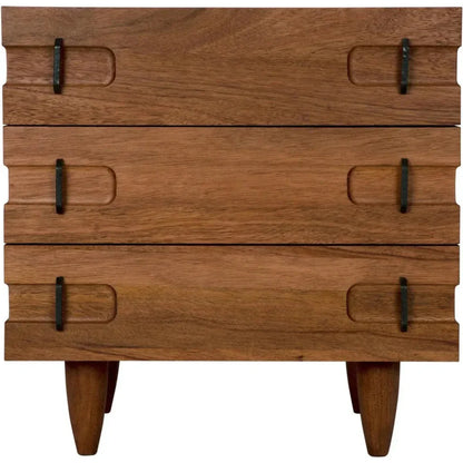 David Three Drawers Side Table
