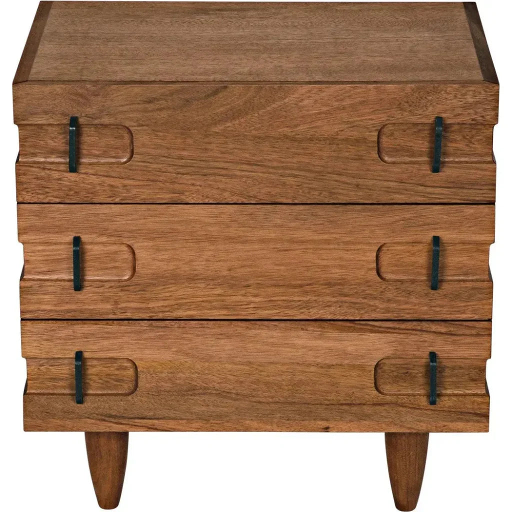 David Three Drawers Side Table