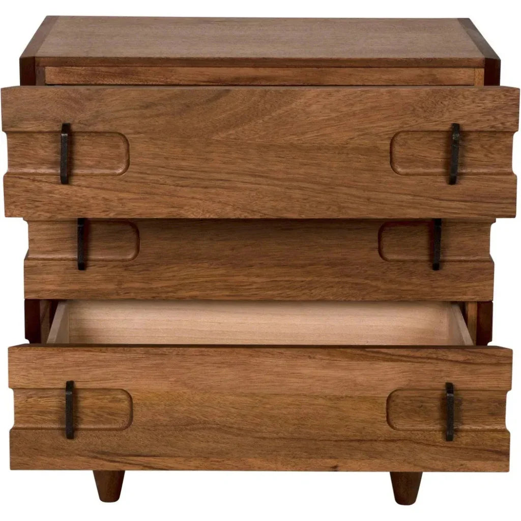 David Three Drawers Side Table