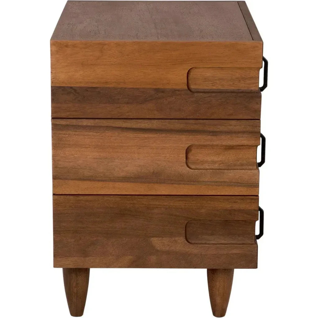David Three Drawers Side Table
