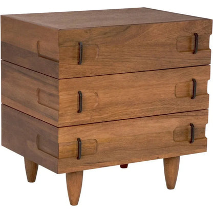 David Three Drawers Side Table