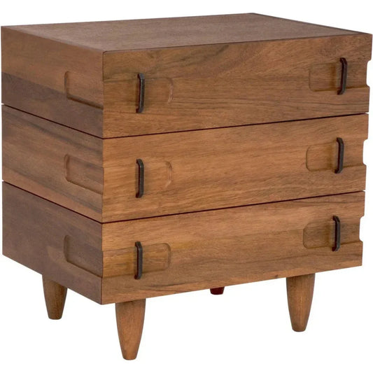 David Three Drawers Side Table