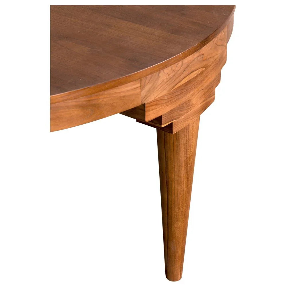 Davis Wooden Round Dining Table-Dining Tables-Noir-LOOMLAN