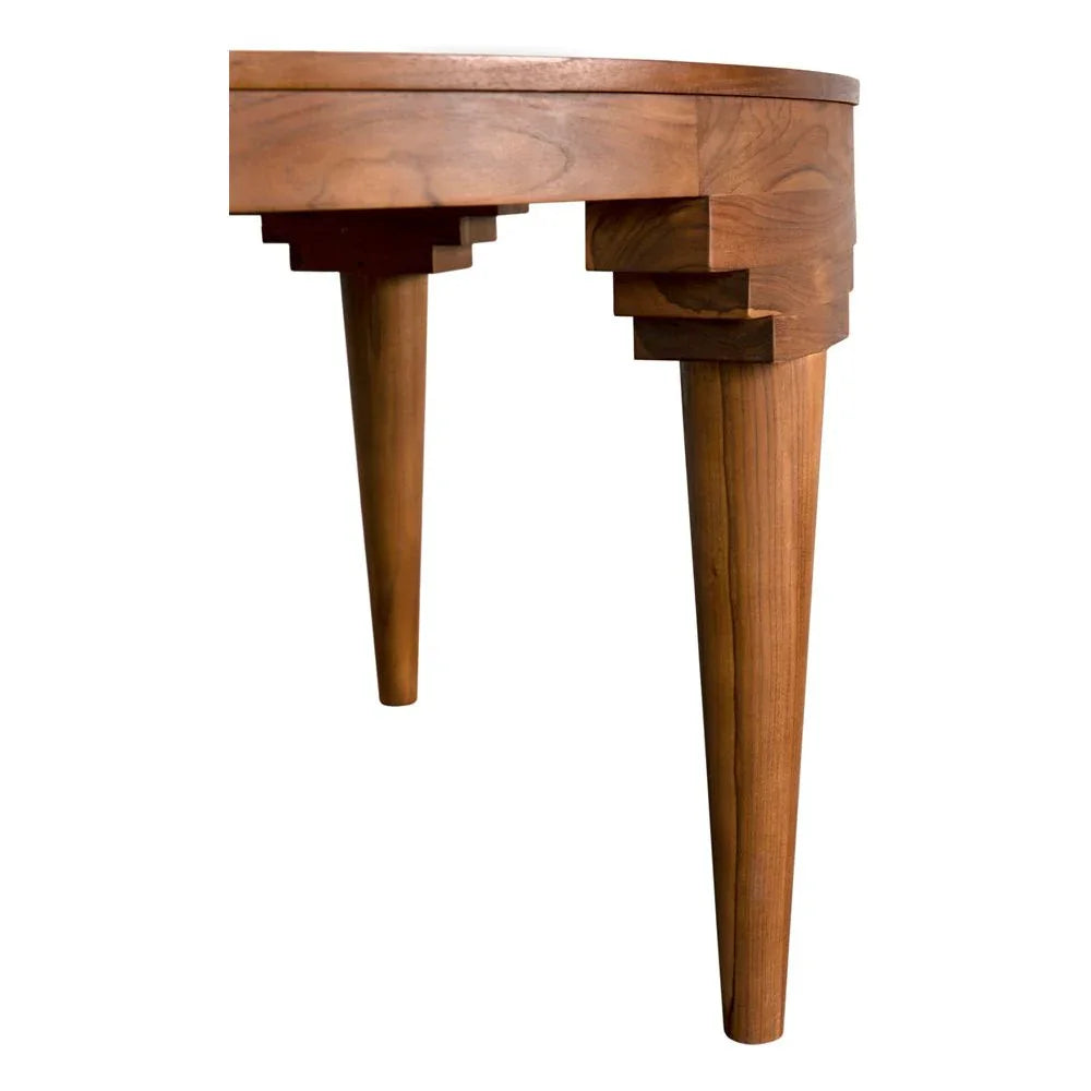 Davis Wooden Round Dining Table-Dining Tables-Noir-LOOMLAN