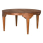 Davis Wooden Round Dining Table-Dining Tables-Noir-LOOMLAN