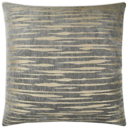 Davos Smoke Grey Throw Pillow With Insert - LOOMLAN - D.V. Kap - Throw Pillows
