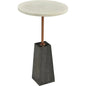 Dawn White Marble Top Accent Side Table - LOOMLAN - Moe's Home - Side Tables