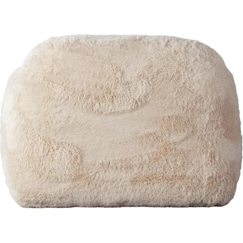 Dawson Yak Sand Natural Faux Fur Accent Chair - LOOMLAN - Diamond Sofa - Club Chairs