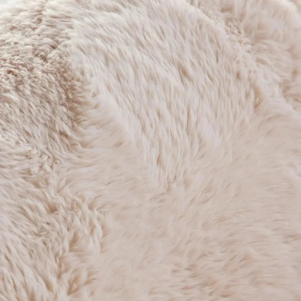 Dawson Yak Sand Natural Faux Fur Accent Chair - LOOMLAN - Diamond Sofa - Club Chairs