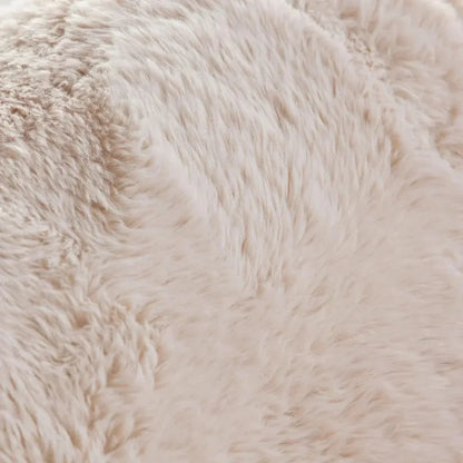 Dawson Yak Sand Natural Faux Fur Accent Chair - LOOMLAN - Diamond Sofa - Club Chairs