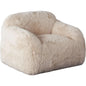 Dawson Yak Sand Natural Faux Fur Accent Chair - LOOMLAN - Diamond Sofa - Club Chairs